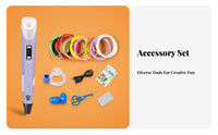 ScreenScreenless Fun 3D Printing Pen Sparks Creativity 3D Doodle Pen Easy to Use Handheld Model Creator Safety-Focused Design for Art Students, Artists, Hobbyists, DIY Projects, Home, School, Playroom