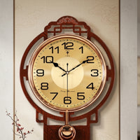 Pendulum Wall Clock with Digital Display Traditional for Hallway, Decorators