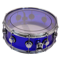 Acrylic Snare Drum Transparent Snare Drum with Metal Hoops Polished Bottom Hoop for Rehearsal