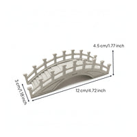 Stone-Look Miniature Arch Bridge with Railings Indoor Miniature Arched Bridge Japanese Decoration Oriental-Style for Collectors