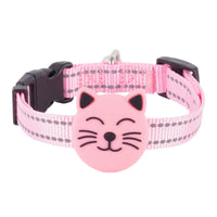 Reflective Cat Tracker Collar Adjustable Cat Collar with Tracker Holder Lightweight Tracker Tag Low-Profile for Cats, Small Pets, Outdoor Tracking, Travel