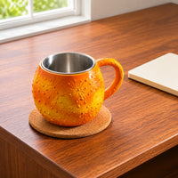 Raised Texture Ceramic Mug One Handle Textured Mug