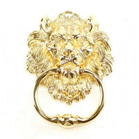 100 Mm Centers Lion Head Loop Handle Sculpted Lion Head Pull Handle Embossed Furniture Hardware Metal