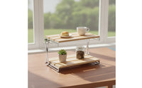 Foldable Desktop Organizer Shelf Compact Countertop Shelf Organizer Stable Desktop Rack Sturdy for Office