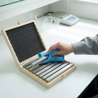 16 Pieces Parallel Gauge Blocks with Wooden Case Hardened Vise Parallel Blocks Strong Tooling for Toolmakers