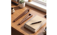 Angled Bamboo Laptop Stand Space-Saving Wooden Laptop Stand Compact Wooden Notebook Riser Lightweight for Home Office