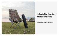 Foldable High-Back Moon Chair Easy Setup High-Back Backpacking Chair Lightweight Portable Seating Sturdy Construction for Backpackers, Festival Goers, Camping, Picnic, Backyard, Hiking