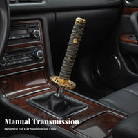 Woven Texture Manual Gear Knob Metal Sleeve Wrapped Shifter Knob Installation Kit Car Accessory Decorative for Most Vehicles