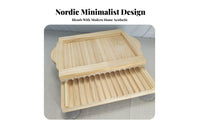 Wooden Rolling Board Makes Uniform Manual Botanical Maker Solid Wood Construction Traditional Medicine Forming Tool for Herbalists