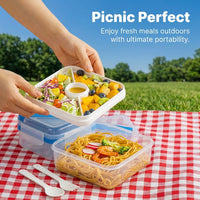 Bento Box Lunch Boxes Stackable, Lunch Box Bento Box Spoon Fork, Lunch Box Compartments Work, Box Bento Box Spoon, Lunch Box Multi Compartment