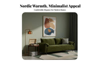 Mid-20th Centuryera Modern Design Corduroy Two-Seater Retro visual design Living Room Furniture High-Resilience pads Loveseat Sturdy and long-lasting for Apartment Dwellers, partners, homeowners, Small Space, Guesthouse