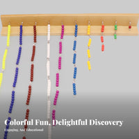 Tactile Experience Math Bead Chains with Frame Develops Fine Movement Skills Educational Bead Chains and Squares Improves Hand-Eye