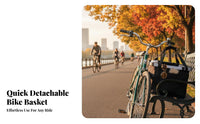 Easy Install Quick Release Handlebar Basket Multifunctional Quick Release Cycle Basket Foldable for Picnics