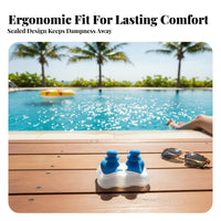 Waterproof Swimming Earplugs Comfortable Fit Silicone Earplugs Washable Hearing Protection for Light Ers, Commuters, Focusing, Travel, Concerts