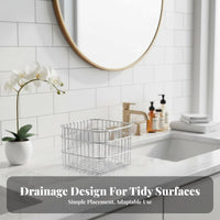 2-Tier Vanity Shelf Rustresistant 2-Tier Organizer Space-Saving for Bathroom, Women