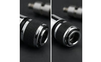 Air Tool Coupler with Locking Screw Push-Fit Self-Lock Quick Connector Pneumatic Quick Coupler Knurled Self-Locking Connector