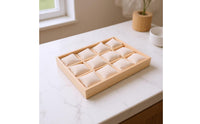 Padded Jewelry Tray 12 Compartments Wood Jewelry Tray
