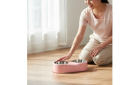Detachable Design Double Pet Bowl Easy to Clean Double Bowl Pet Feeder Non-Slip Base for Cats, Dogs