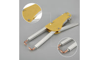 Handheld Pointjoining Butt Clamp Compact Joining Clamp with Copper Tips Precision Clamps Pivoting for Welders, DIYers, Metal Fabrication, Workshop