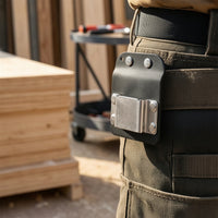 Tool Belt Holder Slimline Drill Holder with Belt Clip Simple Hook Carrier Handsunrestricted Heavy-Duty for Tradespeople