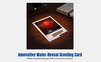 Creative Water-Reveal Hidden Note Greeting Card, Romantic Postcard, Surprise Gift for Partners, Birthday, Valentine's Day