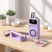 Nail Drill Machine with Bits Low Vibration Electric Nail File with Handpiece Electric File Kit Reversible for Beginners
