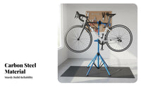Foldable Bike Repair Stand Adjustable Height with Tool Tray for Garage