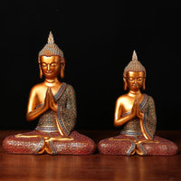 Large Thai Buddha Statue Resin Figurine for Southeast Asian Decor