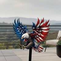 Metal Eagle Stake Yard Signs with Stakes Avian Metal Stake 3D Design Yard Art for Patio