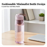 Shatterproof Plastic Sports Bottle High-Temperature Resistant Portable Water Bottle with Strap Leakproof for Students, Outdoor, Gym, Workout