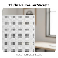 Multi-Functional Metal Pegboard High Load Capacity Metal Pegboard Panel Heavy Duty Perforated Wall Panel Modular Design for Students, Dorm Room, Office, Kitchen, Garage
