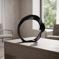Decorative Loop decor Metal Hollow Sculpture for Bookshelf