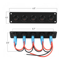 Universal Fit Marine Boat Switch Panel Multi-Function Automotive Electrical Part Pre-Wired for Car Modifiers