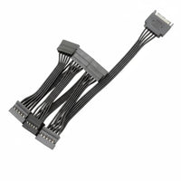 1 to 5 Serial ATA Power Adapter Secure Connection Serial ATA Power Splitter Cable Tinned Copper Wire Computer Component for Home Server