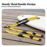 Paddleboard Carrying Strap Metal Buckles Stand-up Paddleboard Carry Strap Hands Adjustable Board Carrier for Paddlers, Water Sports Enthusiasts, Beach
