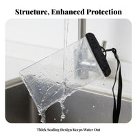 Waterproof Phone Bag Floats on Water Buoyant Waterproof Phone Bag High Clearness Window Cellphone Dry Bag with Lanyard for Swimming, Beach, Boating