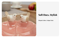 Ceramic Bird Dish Intricate Craftsmanship Lovebird Candy Dish Easy to Clean