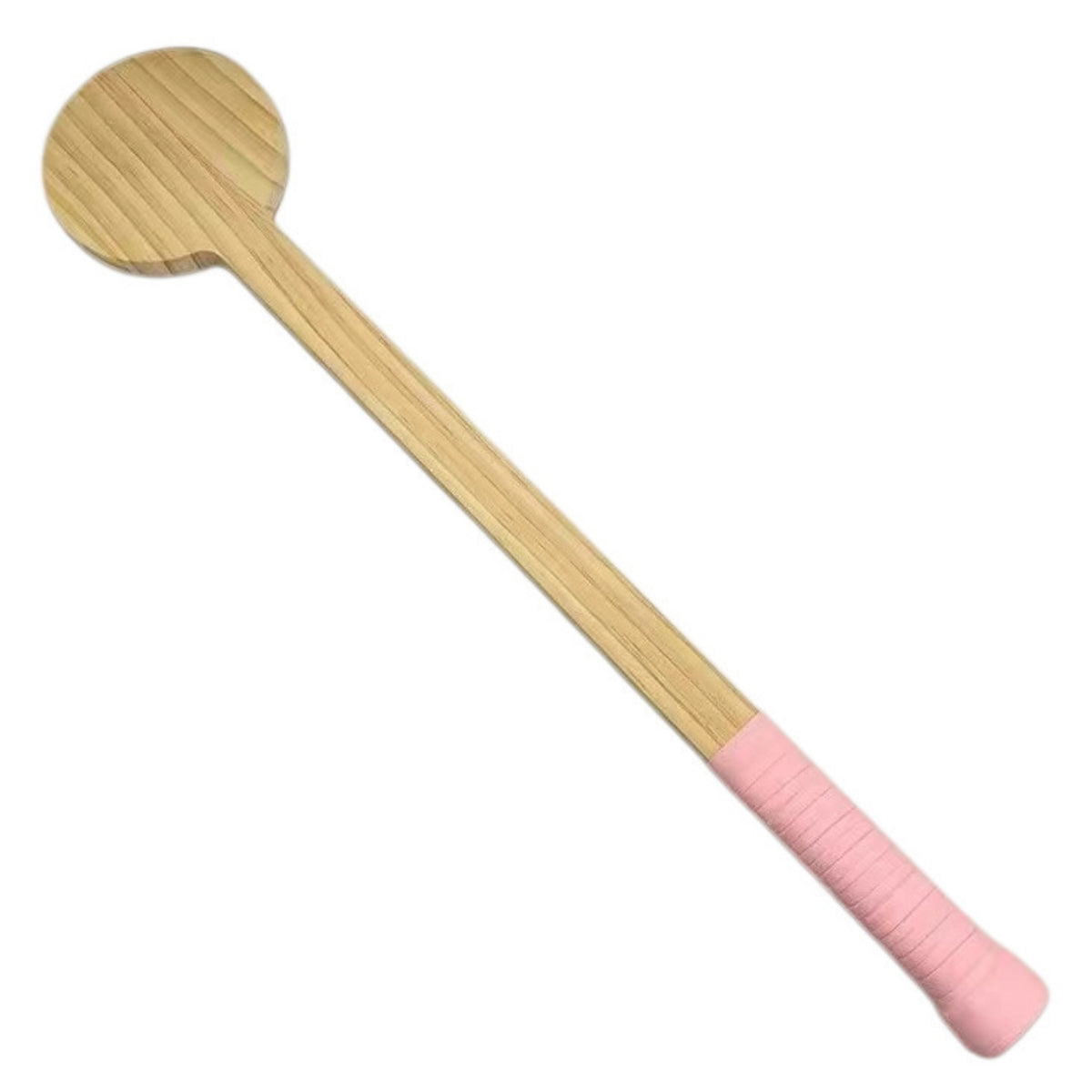 Flat-Headed Wooden Practice Paddle Long-Handle Wooden Training Paddle Non-Slip Sturdy for Beginners