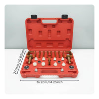 26 Pieces Automotive Air Conditioner Leak Test Set Easy to Use Vehicle Cooling System System Plug Test Kit Portable Case for DIY Enthusiasts