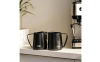 Milk Frothing Pitcher with Textured Handle Tapered Milk Steaming Jug Comfortable Grip Jug for Baristas