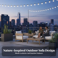 Weather-withstandant 4-Piece Lounge Group Sturdy Frame Outdoor Furniture Low Maintenance Patio Seating Modern Design for Families, Adults, Homeowners, Garden, Backyard, Porch, waterside