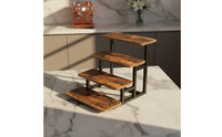 4 Tier Display Stand Rustic Cupcake Stand with Wooden Shelves Space Saving Wood Display Riser for Party Hosts, Weddings
