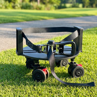 Golf Bag Wheel Base Mobile Wheeled Base with Strap Lockable for Golfers