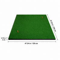 Verdant Sports Practice Pitching Mat, Thickened PP Grass Practice Driving Mat, Heavy Duty Rubber Base Practice Chipping Mat for Home Use