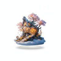 Flat Design Acrylic Tabletop Decoration Waterproof 2D Acrylic Ornament Colorful Flower Butterfly Ornament Decorative for Home Display