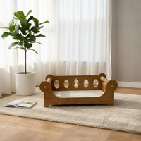 Cat Scratcher Bed Cushioned Cat Sofa Bed Raised Backrest Animal Furniture