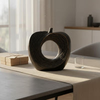 Abstract Apple Statue Double-Sided Modern Apple Ornament House Decoration for Bookshelf, Office