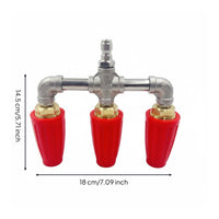 4000 PSI Multi-Jet Turbo Nozzle Heavy Duty Triple Nozzle Pressure Washer Head Quick Connect for Contractors, Professionals, Paint Stripping