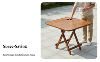 Foldable Dining Table Thickened Tabletop Space Saving Table Firm and Sturdy for Apartment Dwellers, Homeowners, Small Apartments, Outdoor, Balcony