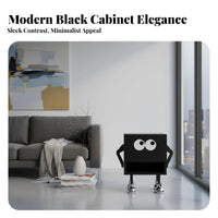 Long-Legged Robot-Shaped Nightstand playful design Bedside Table Narrow silhouette Side Cabinet Multi-Functional for Teens, Adults, Parents, Bedroom, Playroom, Living Room, Hallway